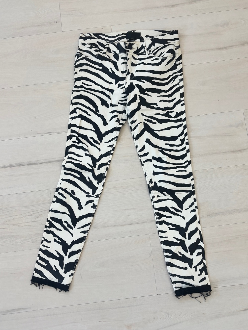RtA Prince zebra leather pants